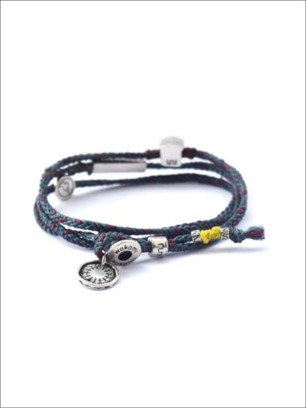 Handmade Woven Wrap Bracelet Set Men Waterproof Waxed Cord